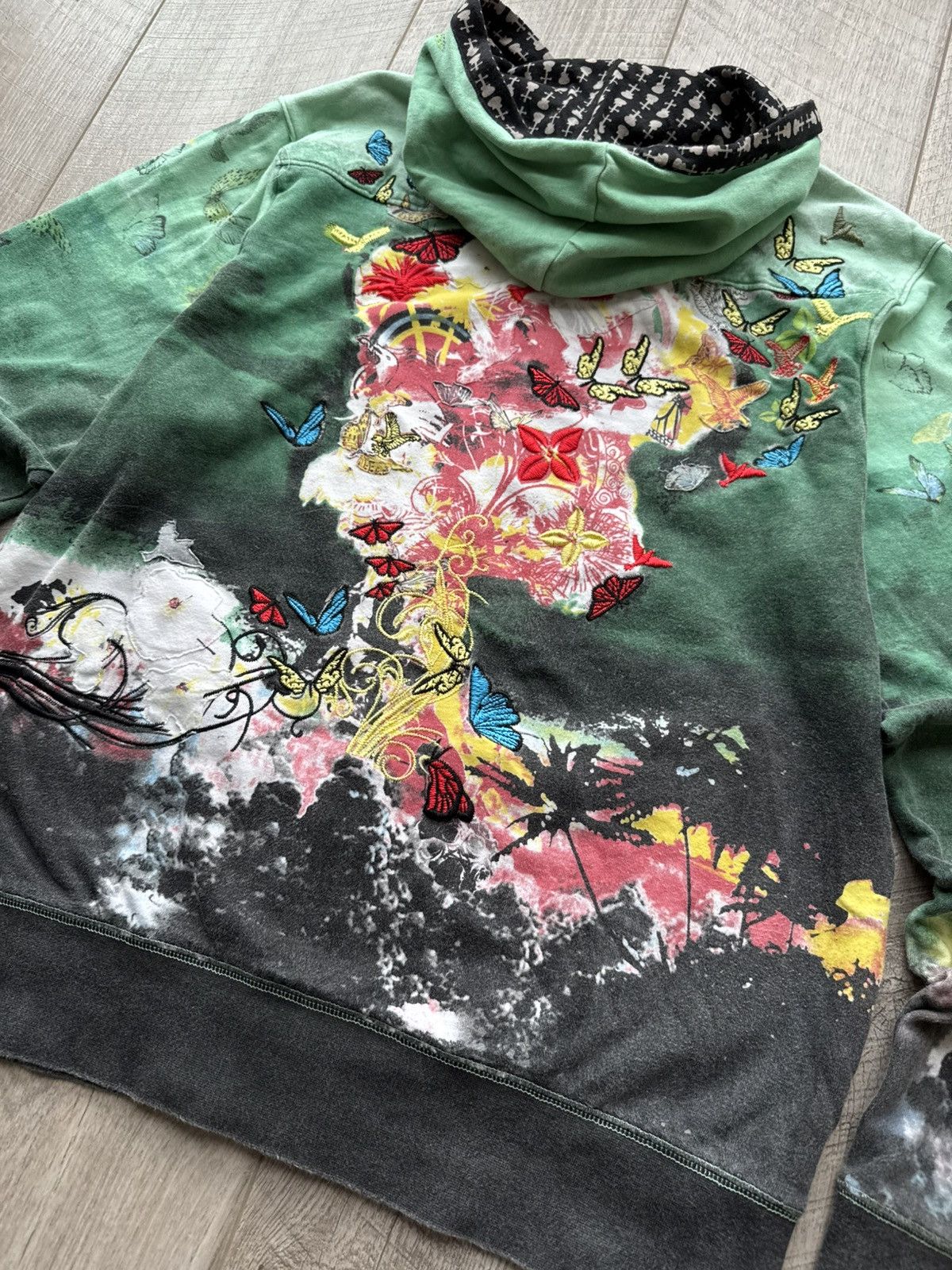 If Six Was Nine Vintage Elvis Jesus Couture flowers butterflies graffiti zip Size US L / EU 52-54 / 3 - 9 Thumbnail