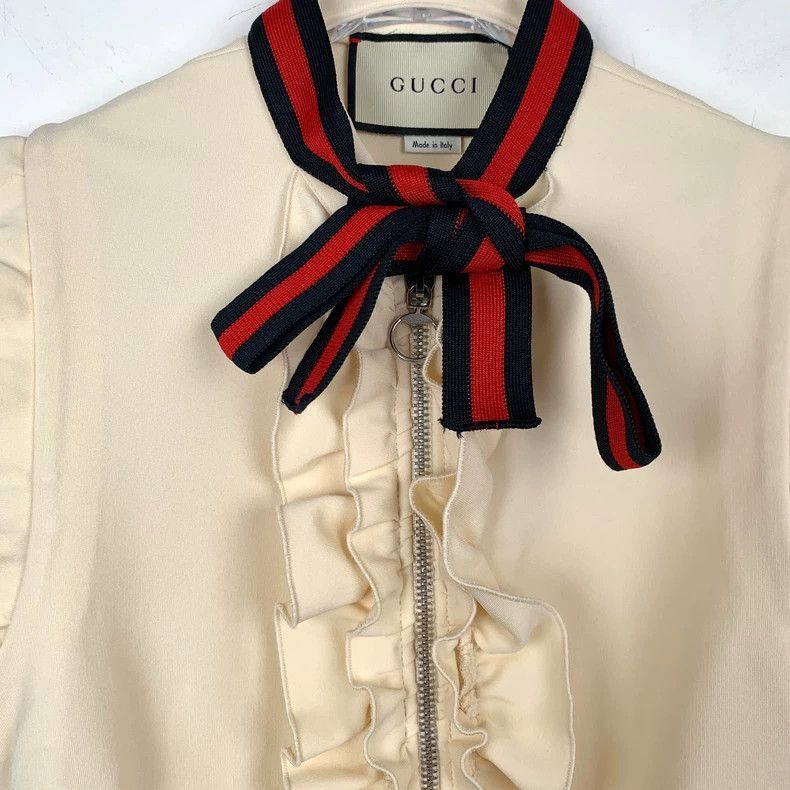 Gucci Gucci Ivory Sleeveless Dress with Bow-2506 Size S / US 4 / IT 40 - 4 Thumbnail