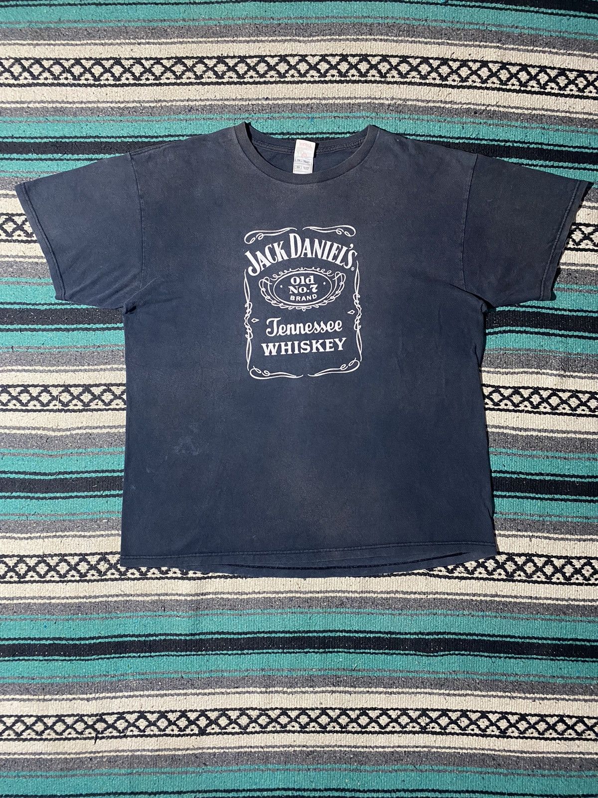 Vintage 90s Distressed Jack Daniel's Tee Size US XL / EU 56 / 4 - 1 Thumbnail