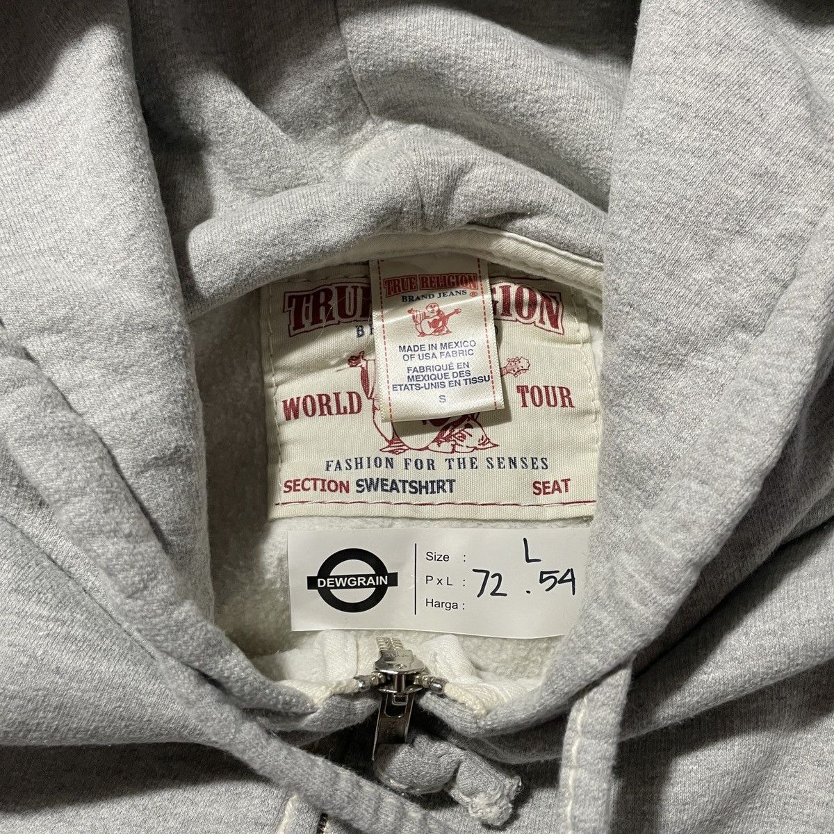 True Religion True Religion Zip Hoodie Size US L / EU 52-54 / 3 - 4 Thumbnail