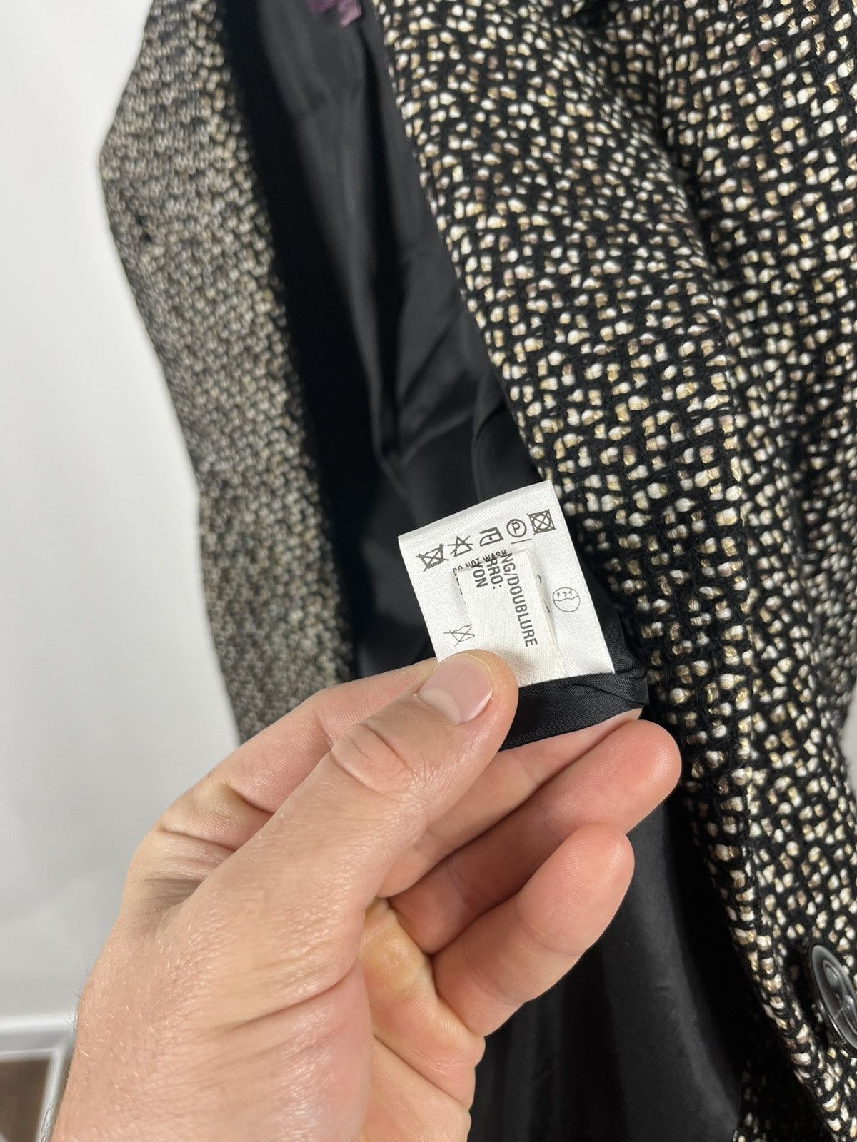 Escada Escada Edition Women’s Tweed Wool Blazer Black White Size 40 Size M / US 6-8 / IT 42-44 - 12 Thumbnail