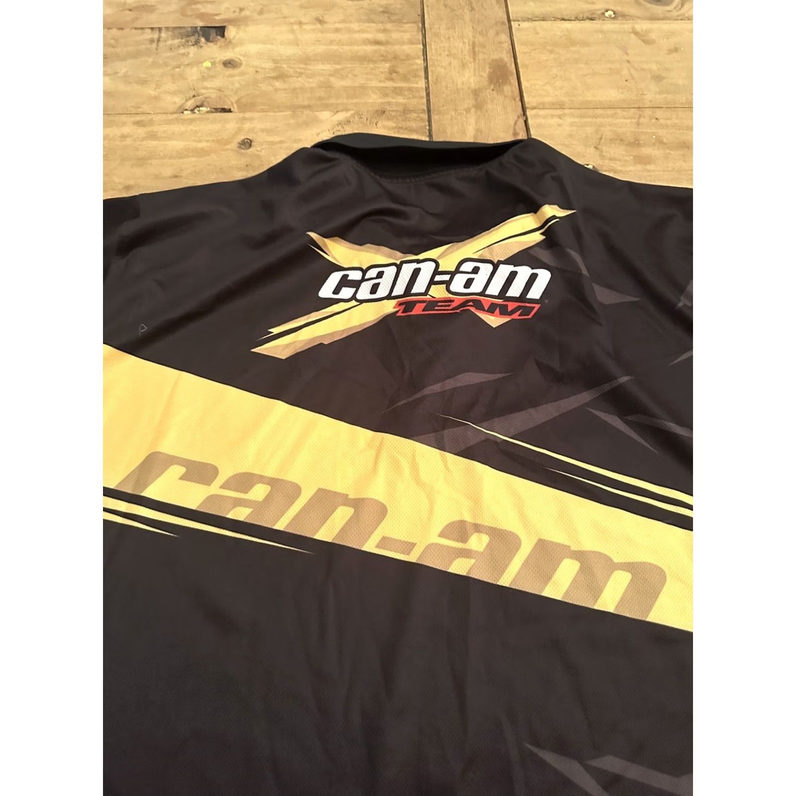 Vintage Linq CAN AM Team BRP 3D Event Polo Shirt Mens 2XL Black Yellow/Black Polo Mens 2XL 3D Event BRP CAN AM Team Linq Shirt Size US XXL / EU 58 / 5 - 7 Thumbnail
