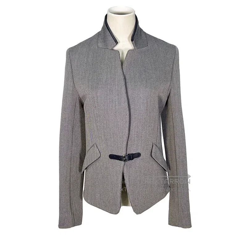 Hermes Hermes Leather-trimmed stand-up collar coat Size XS / US 0-2 / IT 36-38 - 1 Thumbnail