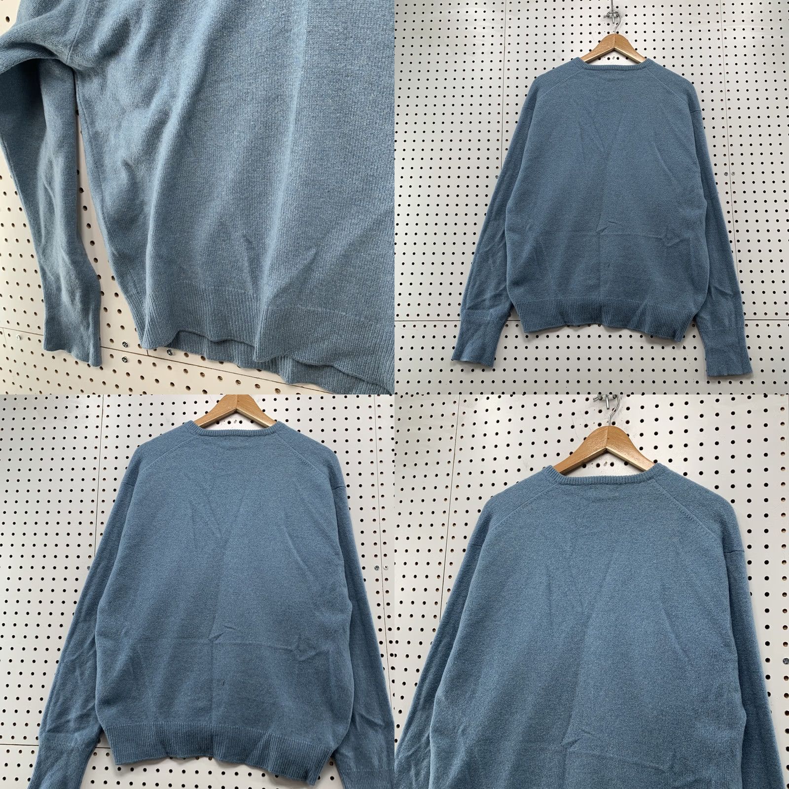 Abercrombie & Fitch Abercrombie & Fitch Sweater Shirt Blue 80s Wool V-Neck Pullover Vintage Large Mens Knit Pullover UK Scotland Size US L / EU 52-54 / 3 - 8 Thumbnail