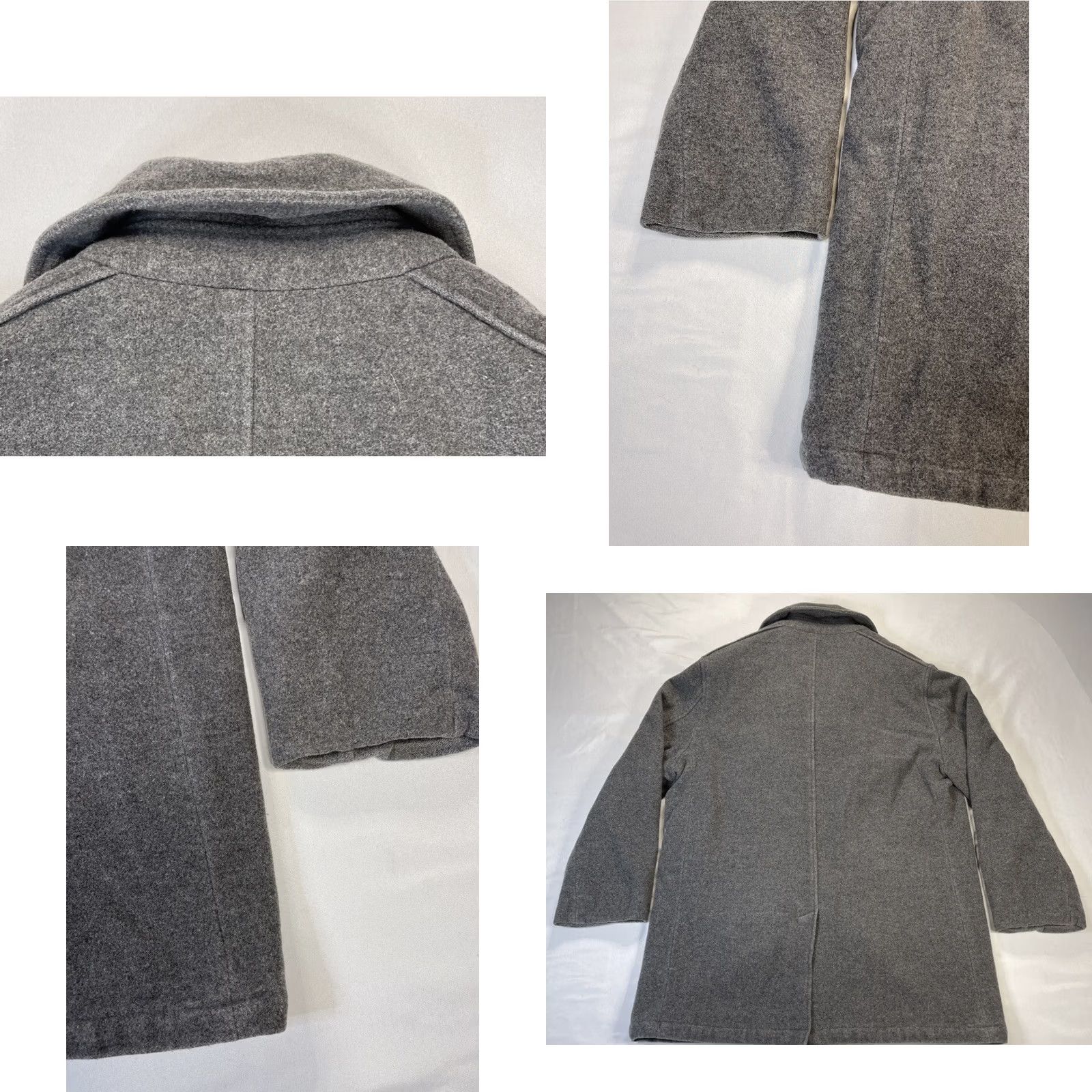 Banana Republic Banana Republic Peacoat Overcoat Wool Cashmere Blend Gray 3 Button Sz M Medium Jacket Winter Casual Mens Unisex Size M / US 6-8 / IT 42-44 - 10 Thumbnail
