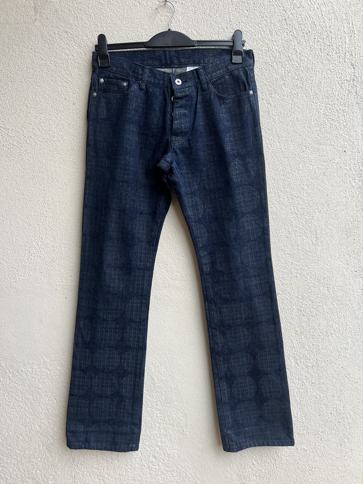 Vintage St. Anton Japan All Print Coated Waxed Denim Bootcut Jeans Size US 30 / EU 46 - 6 Thumbnail