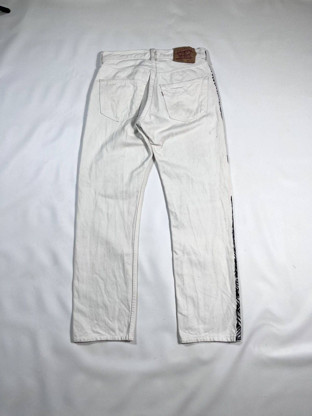 Levi's Vintage Clothing 90's VINTAGE LEVI's 501 DOODLE PAINTER Size US 30 / EU 46 - 2 Thumbnail
