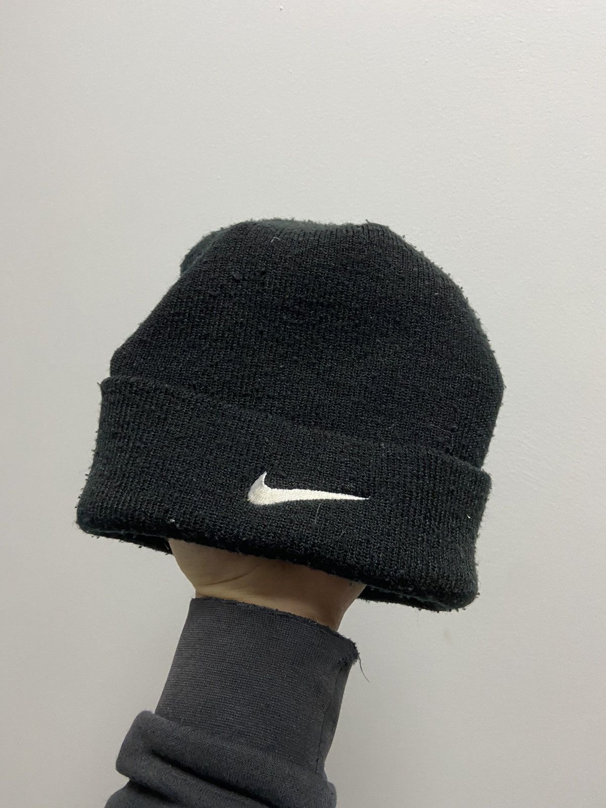 Nike × Vintage Nike Hat Vintage Logo swoosh beanie skateboarding Y2K Size ONE SIZE - 3 Thumbnail