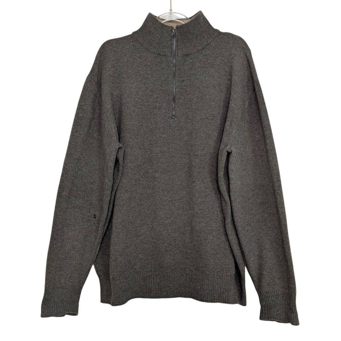 Beretta Beretta Lambswool 1/4 Zip Sweater Mens Size XL Dark Green Size XL / US 12-14 / IT 48-50 - 1 Thumbnail