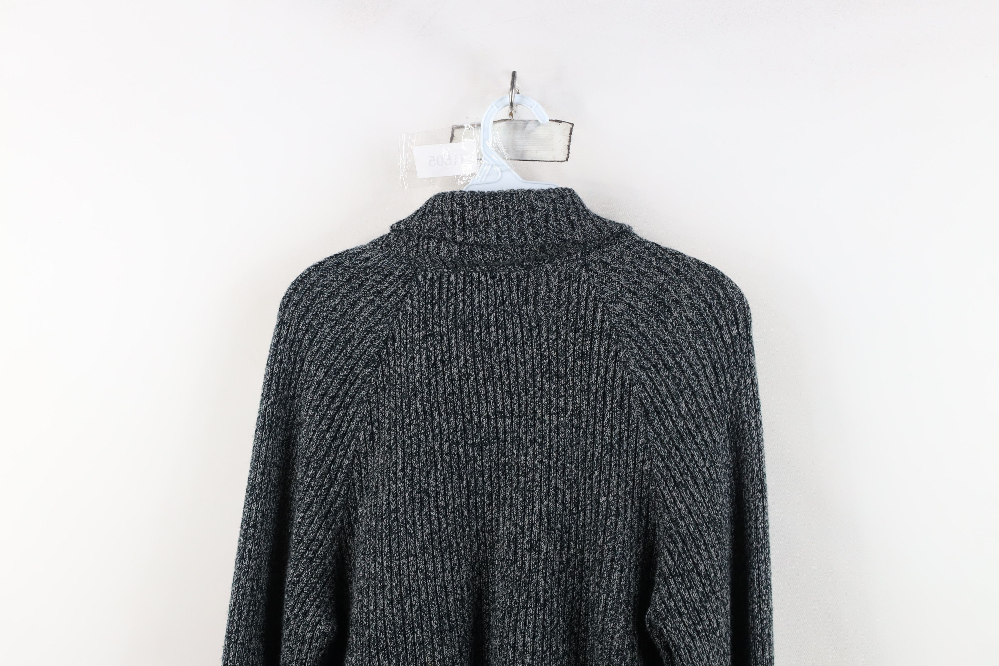 Vintage Vintage 70s Streetwear Leather Knit Sweater Jacket Swacket Size US L / EU 52-54 / 3 - 14 Thumbnail