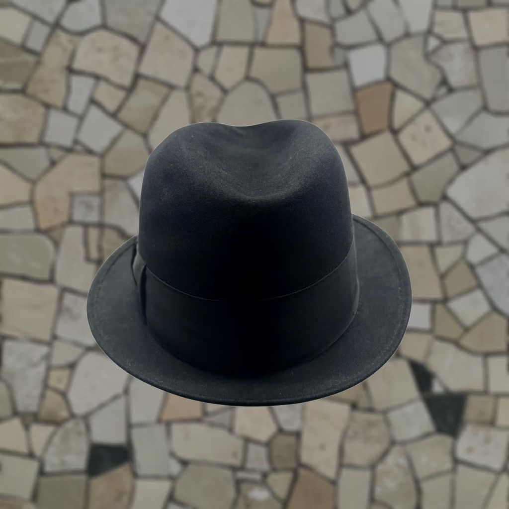 Vintage VINTAGE Nob Hill Hat Fedora Mens 3/8 Black) Size ONE SIZE - 1 Thumbnail