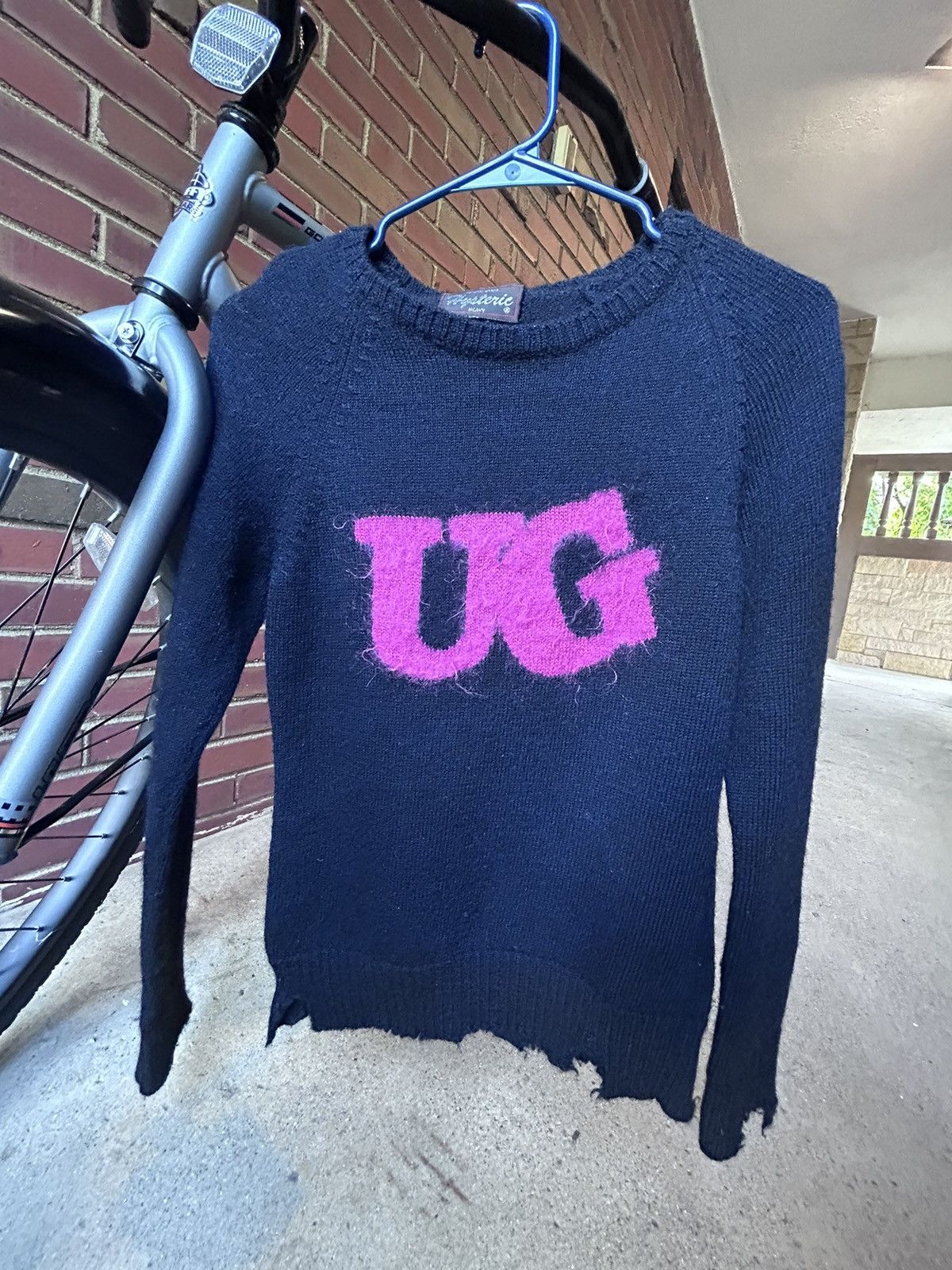 Hysteric Glamour Hysteric Heavy Distressed Knit Sweater Blue/Pink UG Graphic Size US S / EU 44-46 / 1 - 1 Thumbnail