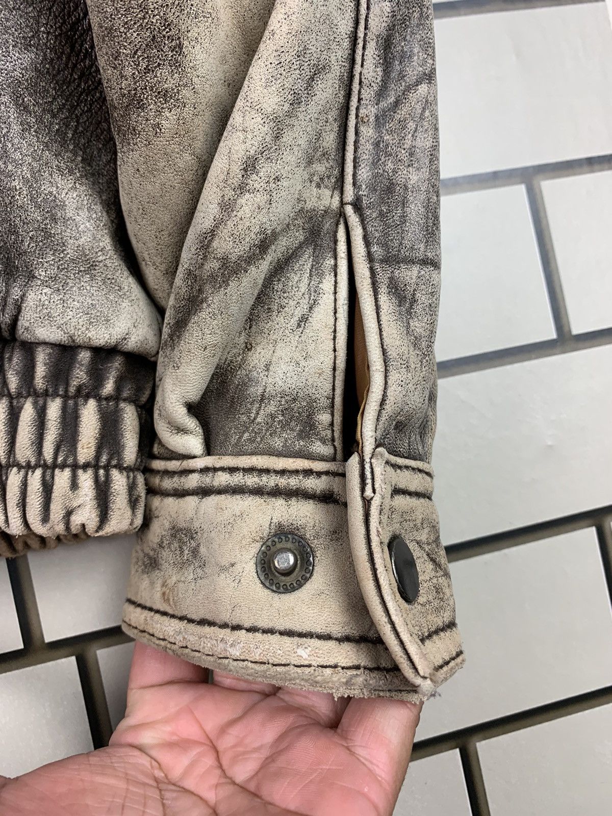 14th Addiction Vintage 90s Make Sherpa Leather Bomber Jacket Size US L / EU 52-54 / 3 - 16 Thumbnail