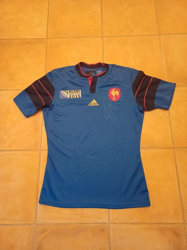 FRANCE (L) ADIDAS RETRO RUGBY JERSEY SHIRT 80s SIX NATIONS