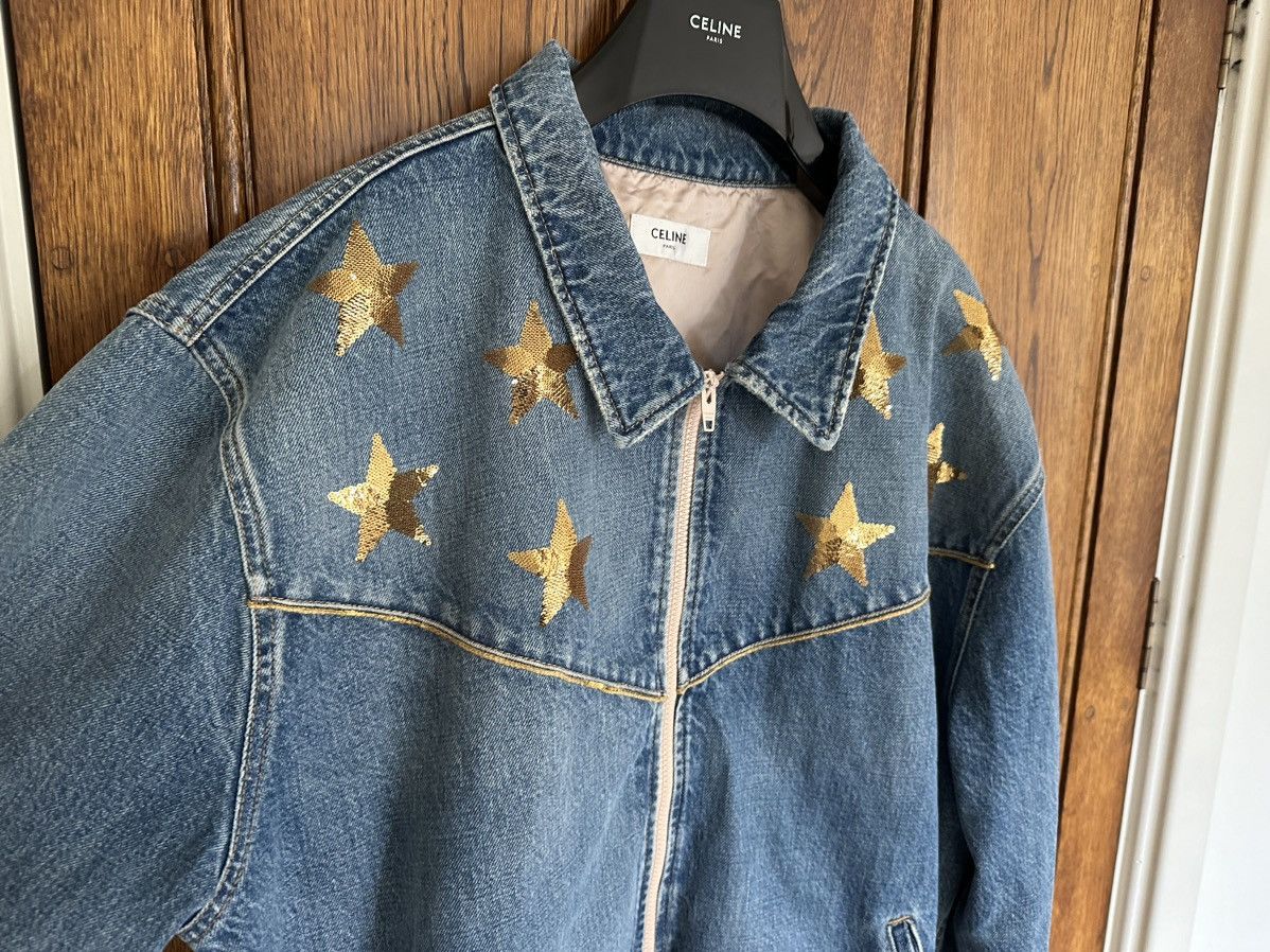 Celine SS22 Celine embroidered star denim jacket union wash XL Size US XL / EU 56 / 4 - 16 Thumbnail