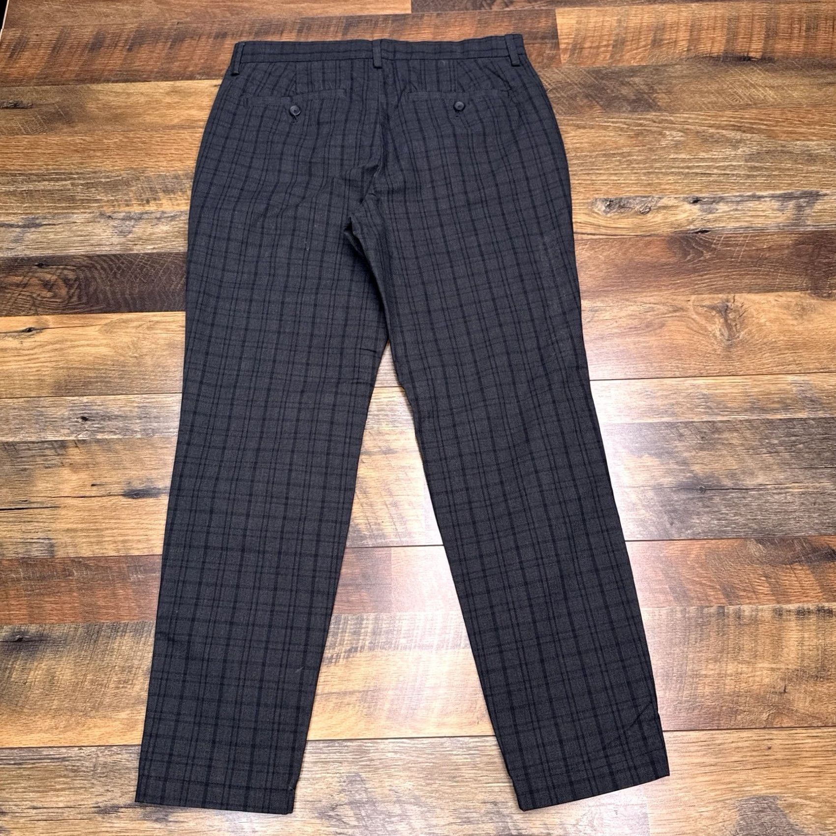 Banana Republic Banana Republic Pants Men 30x30 Gray Plaid Chino Aiden Fit Regular Straight Mid Rise Belt Loops Pocket Logo New Size US 30 / EU 46 - 3 Thumbnail