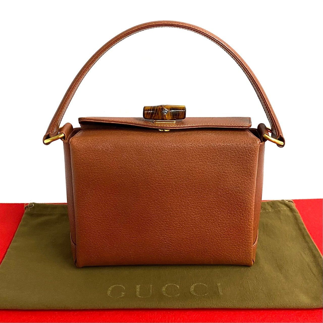 Gucci Gucci Handbag Brown Leather Size ONE SIZE - 1 Thumbnail