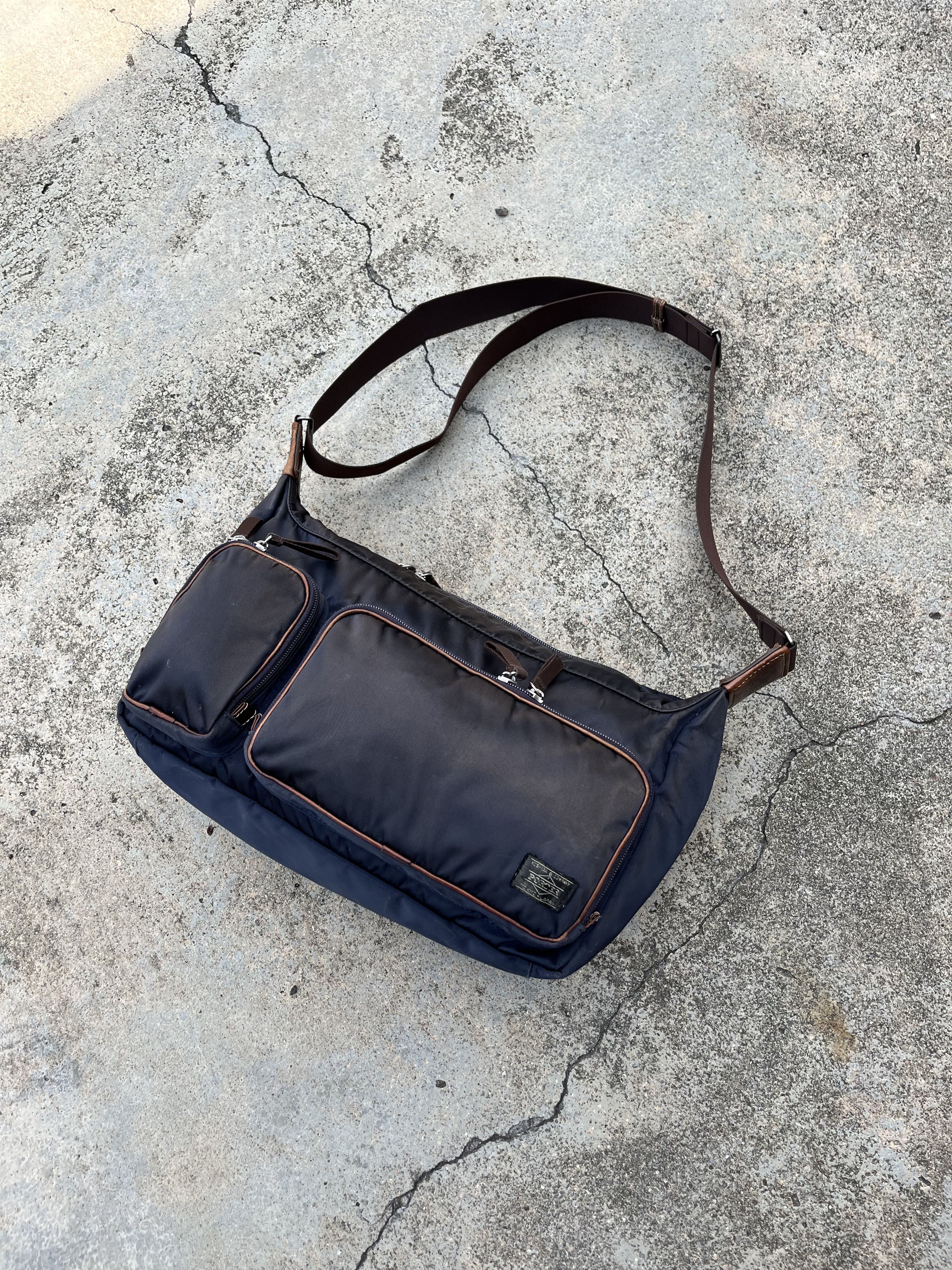 Head Porter x Porter Messenger Bag in Blue, Men's