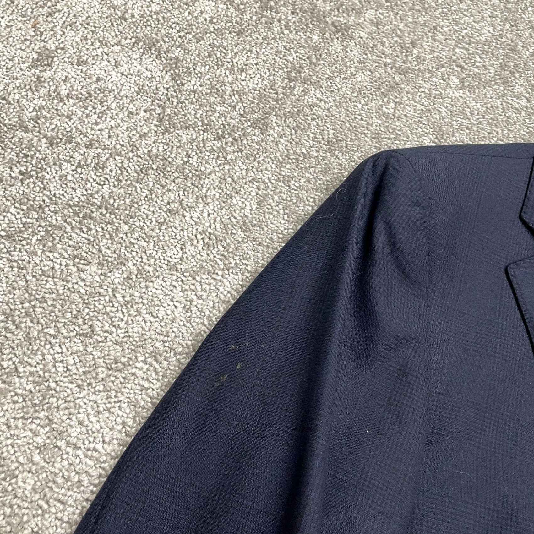 Hackett Hackett London Mens Blazer Suit Jacket 38R Navy Blue Plaid Wool Premium May Fair Size 38R - 5 Thumbnail