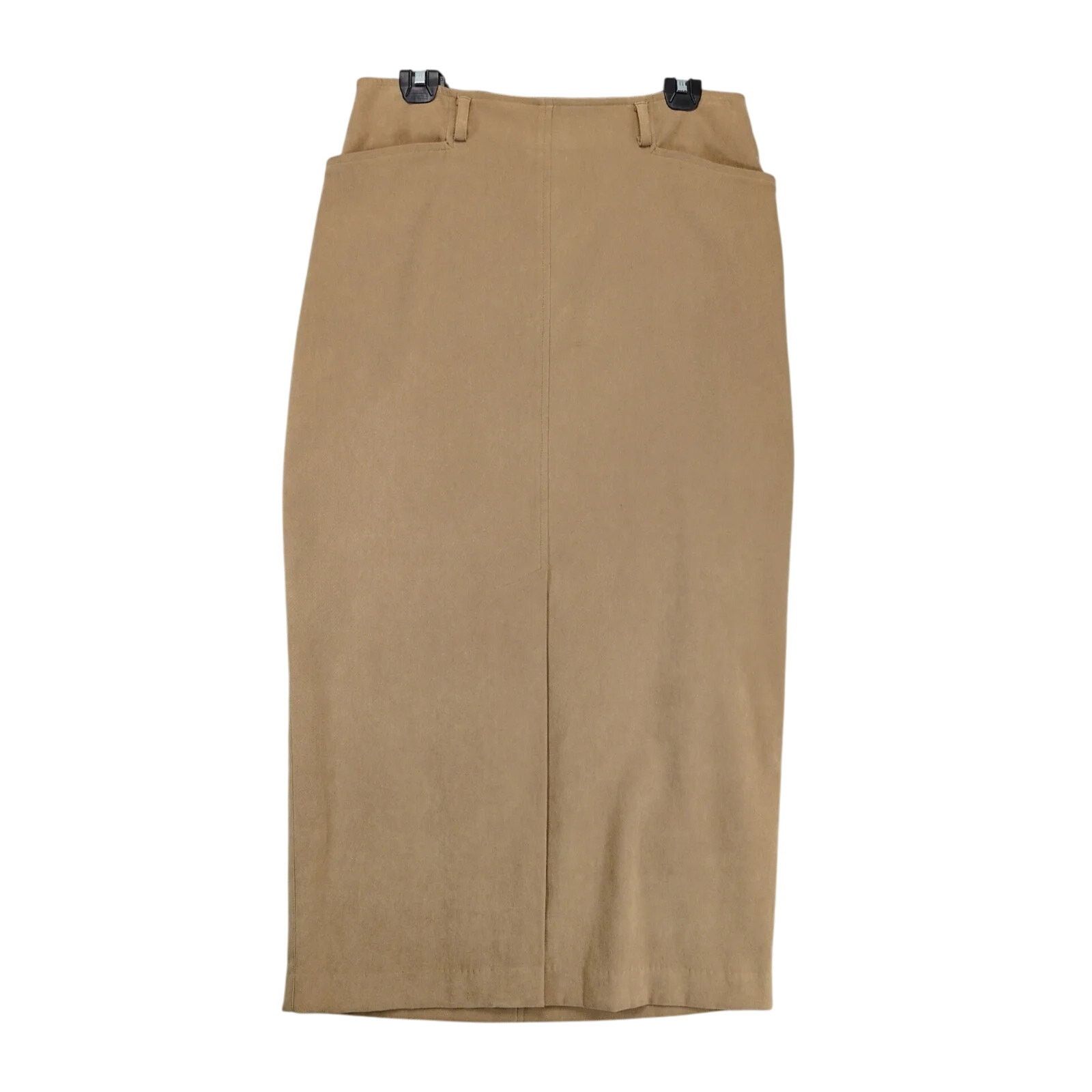 Liz Claiborne Liz Claiborne Sport Tan Faux Suede Pencil Midi Skirt Sz 12 Size 34" / US 12 / IT 48 - 1 Thumbnail