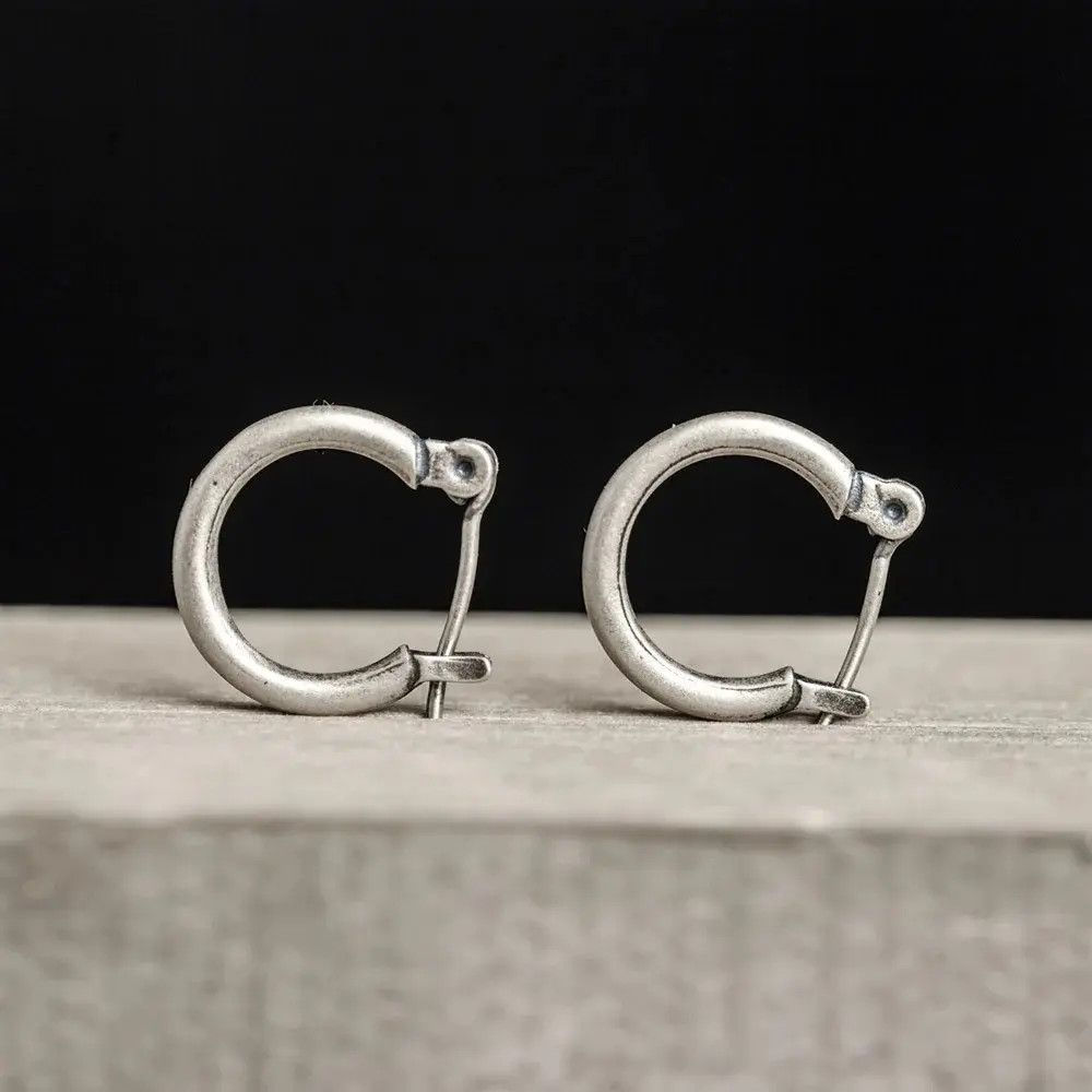 Jewelry Circle Hoop Earrings 925 Sterling Silver Ear Jewelry Gift Size ONE SIZE - 1 Thumbnail