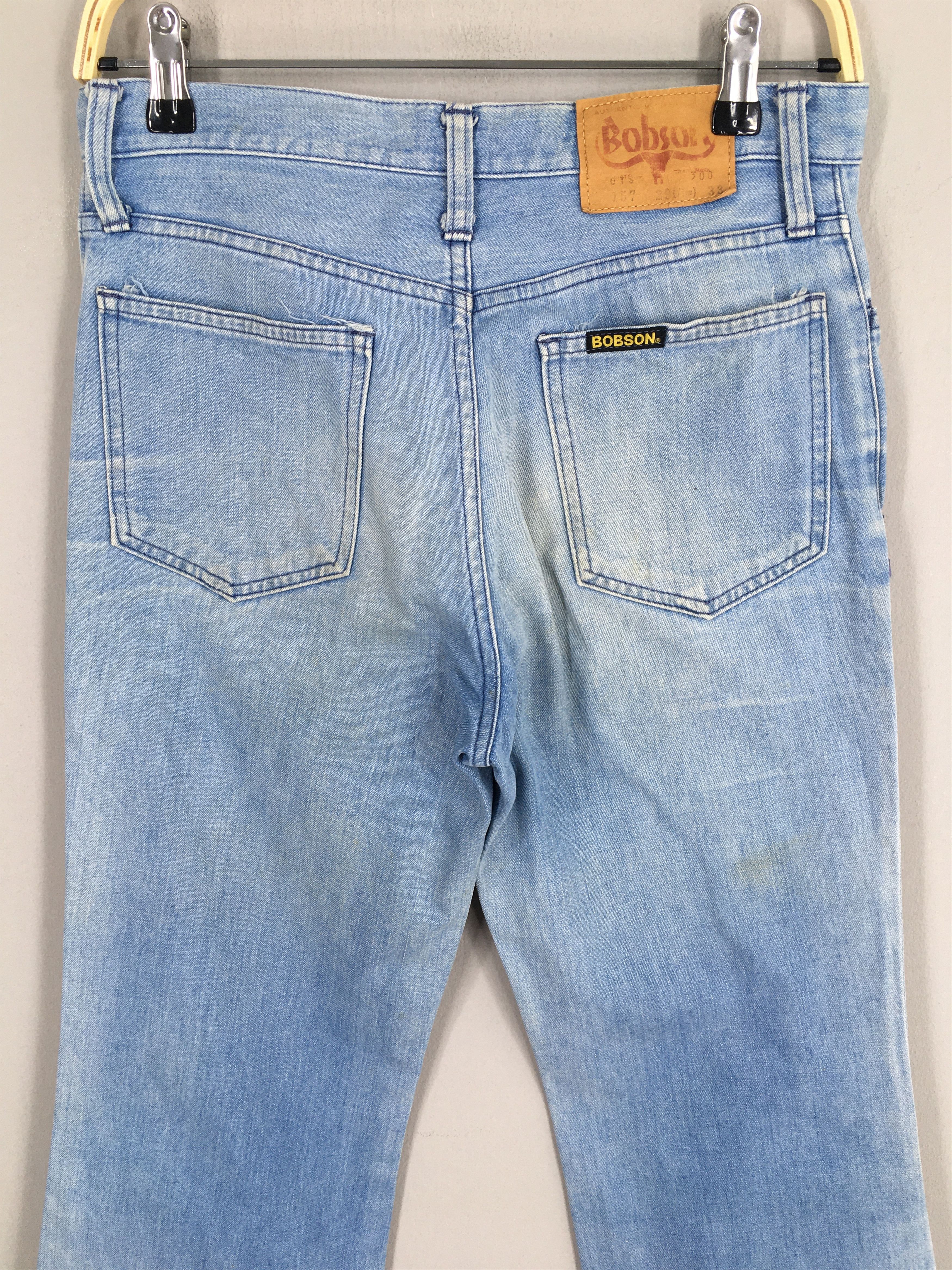 Japanese Brand Size 27x28 Vintage 80s Bobson Bootcut Blue Flared Jeans S732 Size 27" / US 4 / IT 40 - 9 Thumbnail