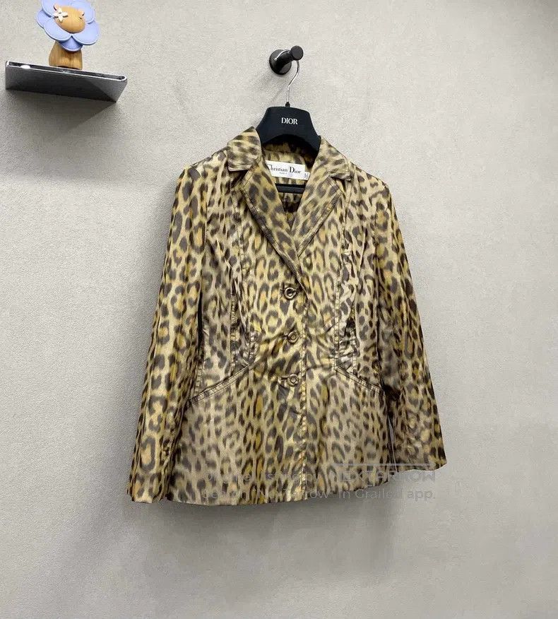 Dior Dior Leopard-print long-sleeved jacket Size XXS / US 00 / IT 34 - 3 Thumbnail