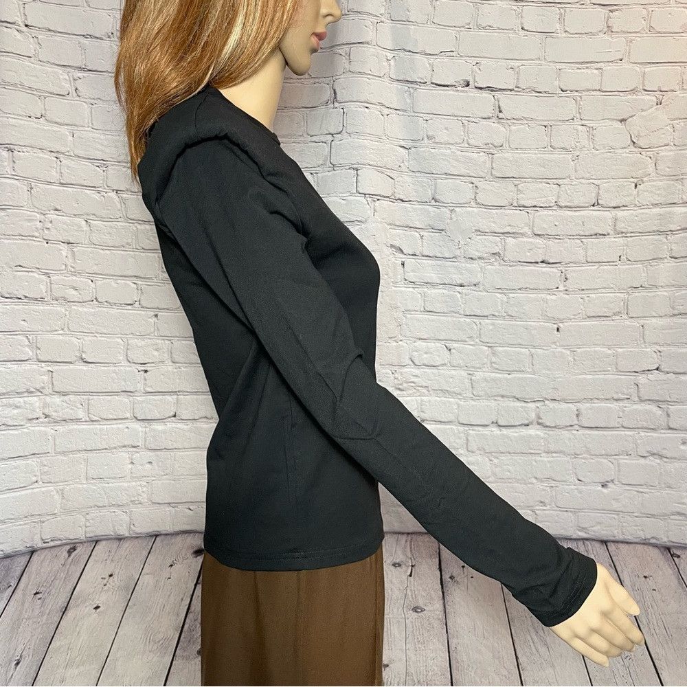 Other NWT New $128 Walter Baker Bethany Padded Shoulder Black Top Size XS / US 0-2 / IT 36-38 - 5 Thumbnail