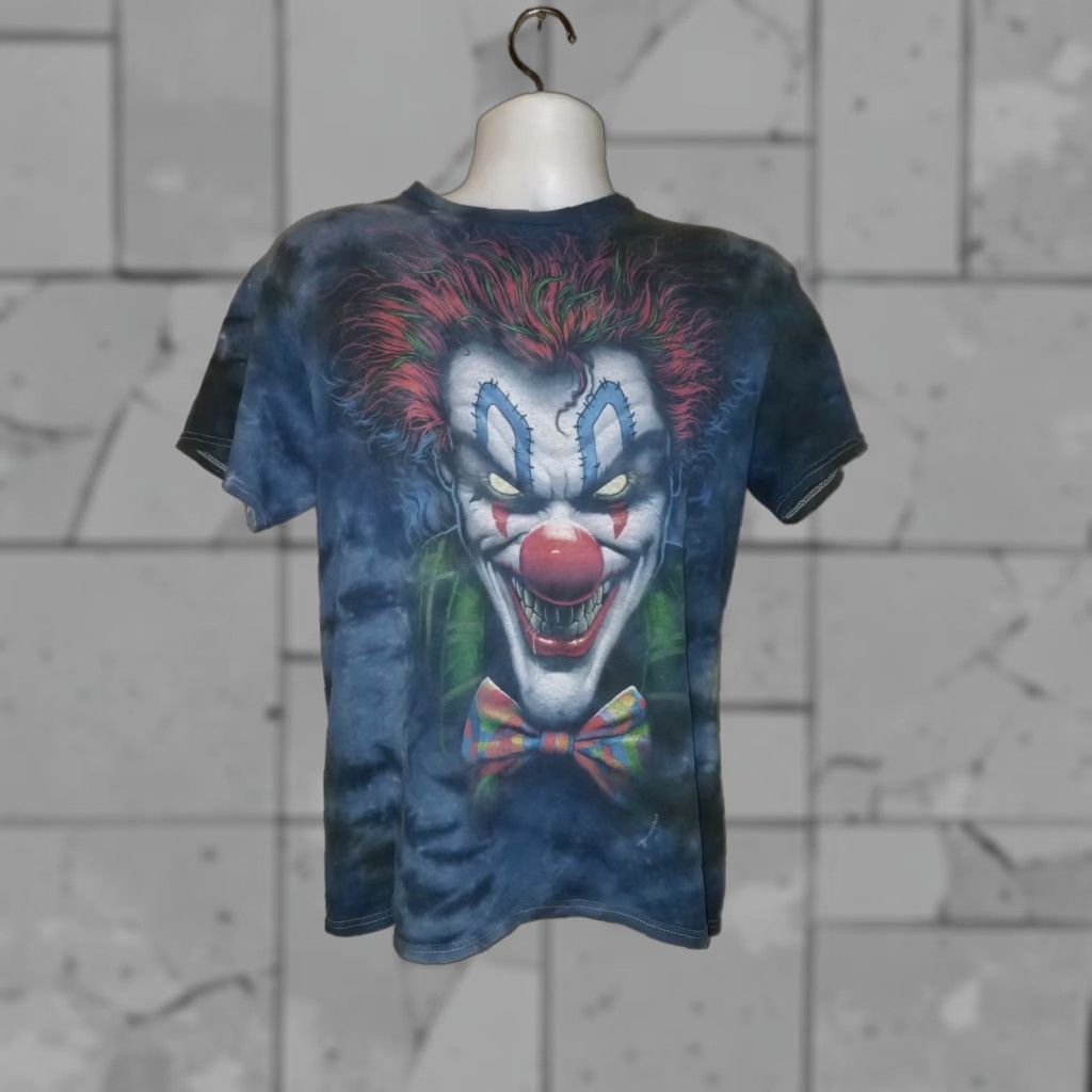 Liquid Blue Liquid Blue Tye-Dye Blue Graphic Clown T-Shirt Mens S Size US S / EU 44-46 / 1 - 1 Thumbnail