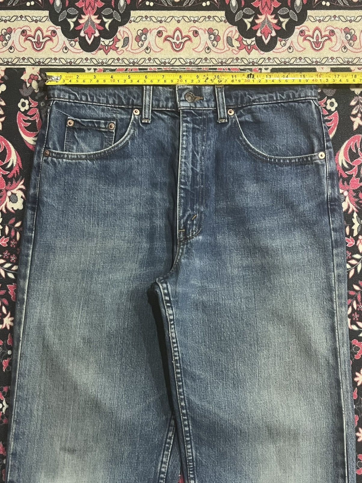 Levi's Vintage Y2K Levi’s 512 Blue Washed Straight Leg Jeans Size US 32 / EU 48 - 13 Thumbnail