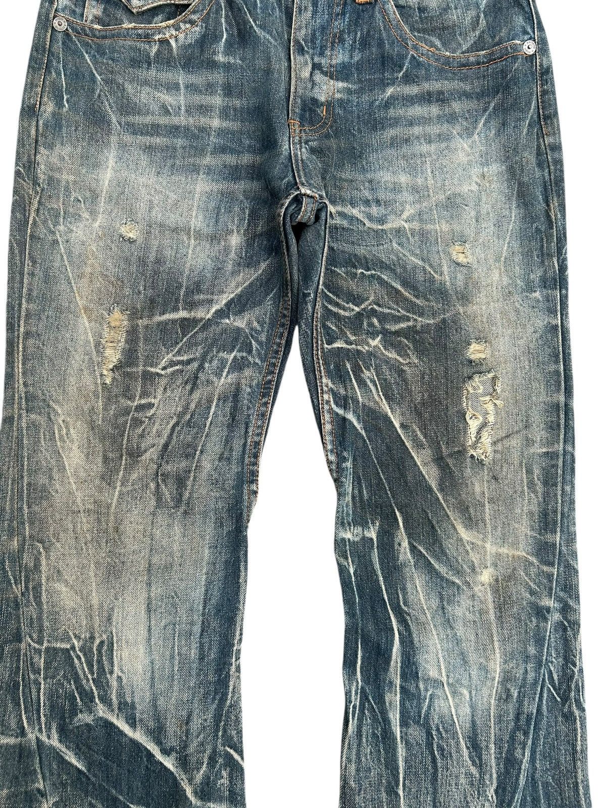 Kapital FLARE Antful Jeans Japanese Distressed Dirty Denim Jeans Size US 32 / EU 48 - 4 Thumbnail
