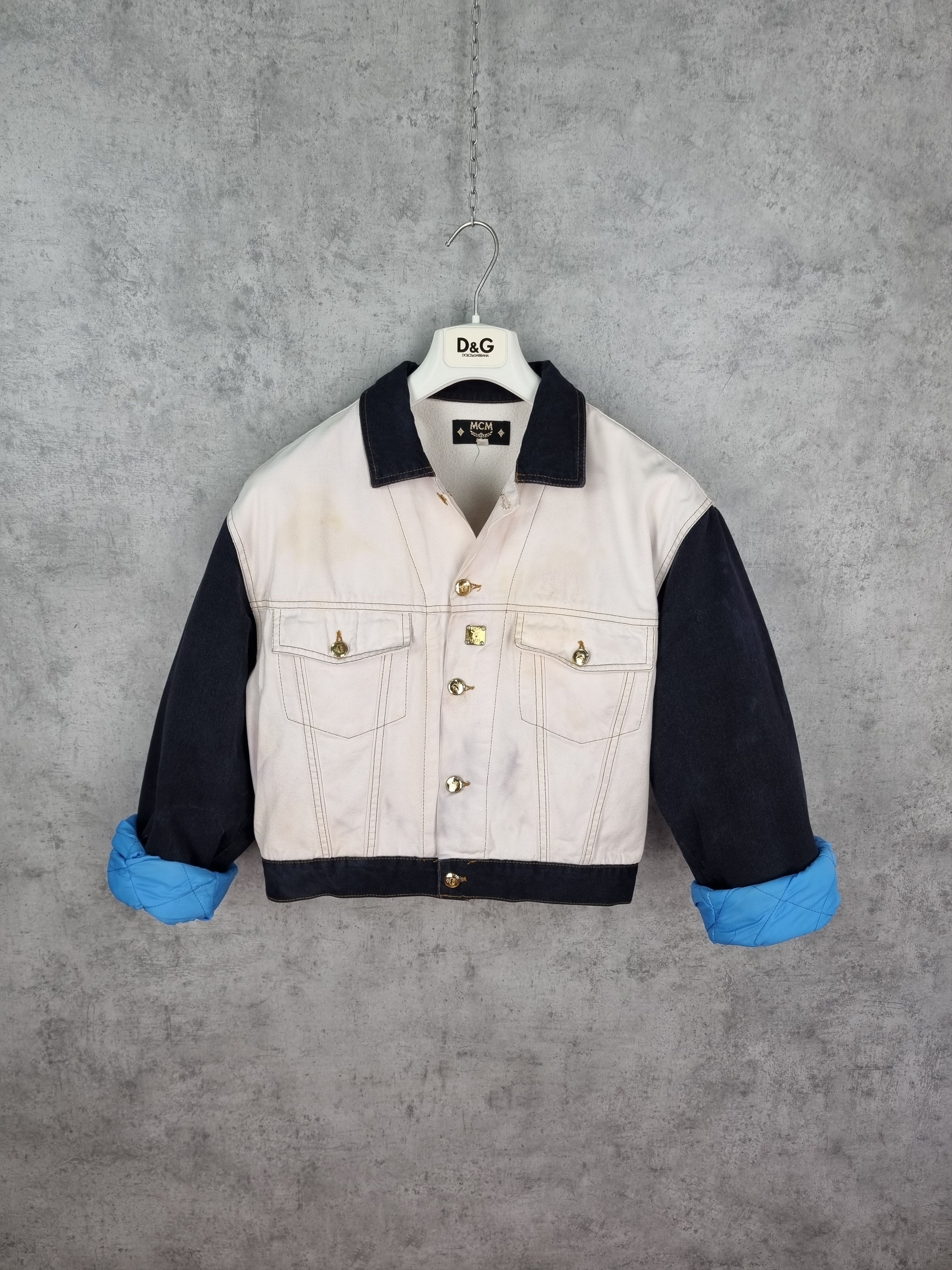 MCM Rare MCM Denim Jacket Made in Italy Dirty Vintage Size S / US 4 / IT 40 - 17 Thumbnail