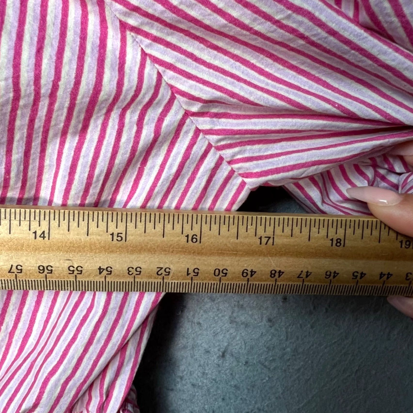 RHODE Rhode Dress Women's Mini Pink & White Striped Cotton Short Puff Sleeve, Size L, Casual Summer Size L / US 10 / IT 46 - 5 Thumbnail