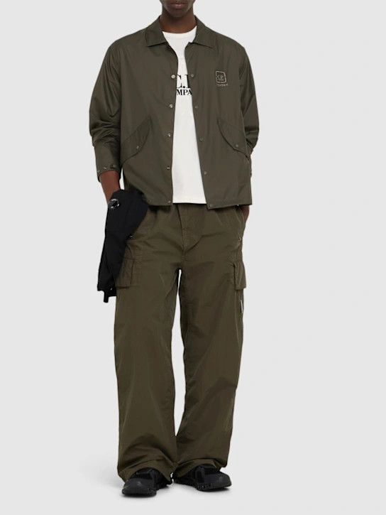 C.P. Company o1lsvrm0425 Flatt Nylon Oversize Pants in Total Green Size US 34 / EU 50 - 3 Thumbnail