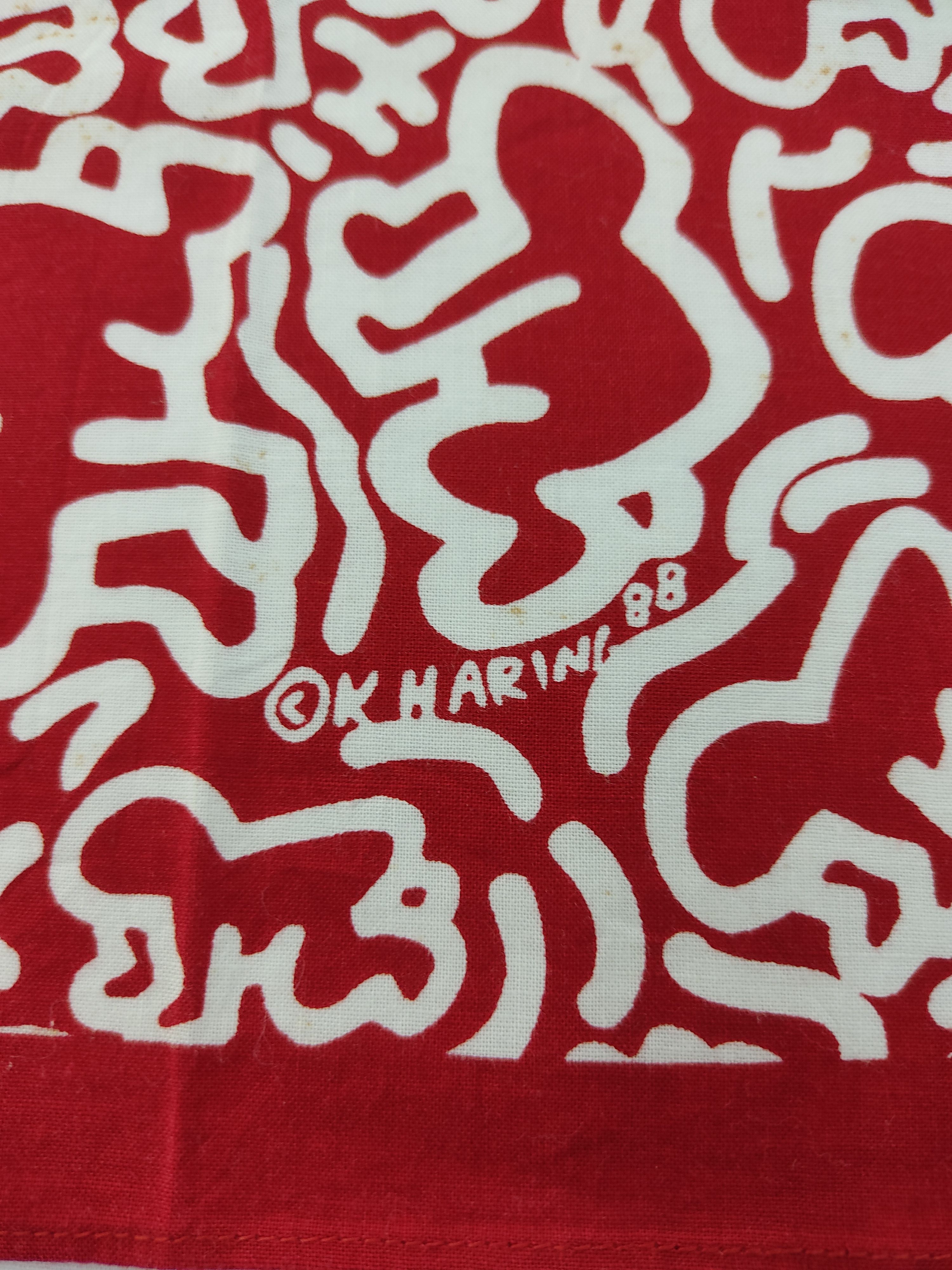 Keith Haring Vintage Keith Haring Bandana / Handkerchief Size ONE SIZE - 10 Thumbnail