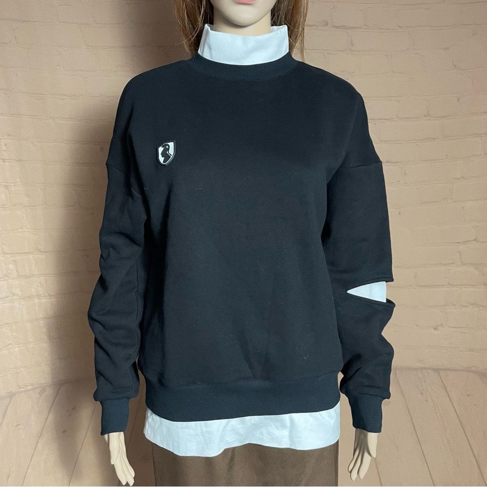Other NWT New VHNY Bi-Layer Black White Cotton Sweatshirt Size XL Size XL / US 12-14 / IT 48-50 - 3 Thumbnail