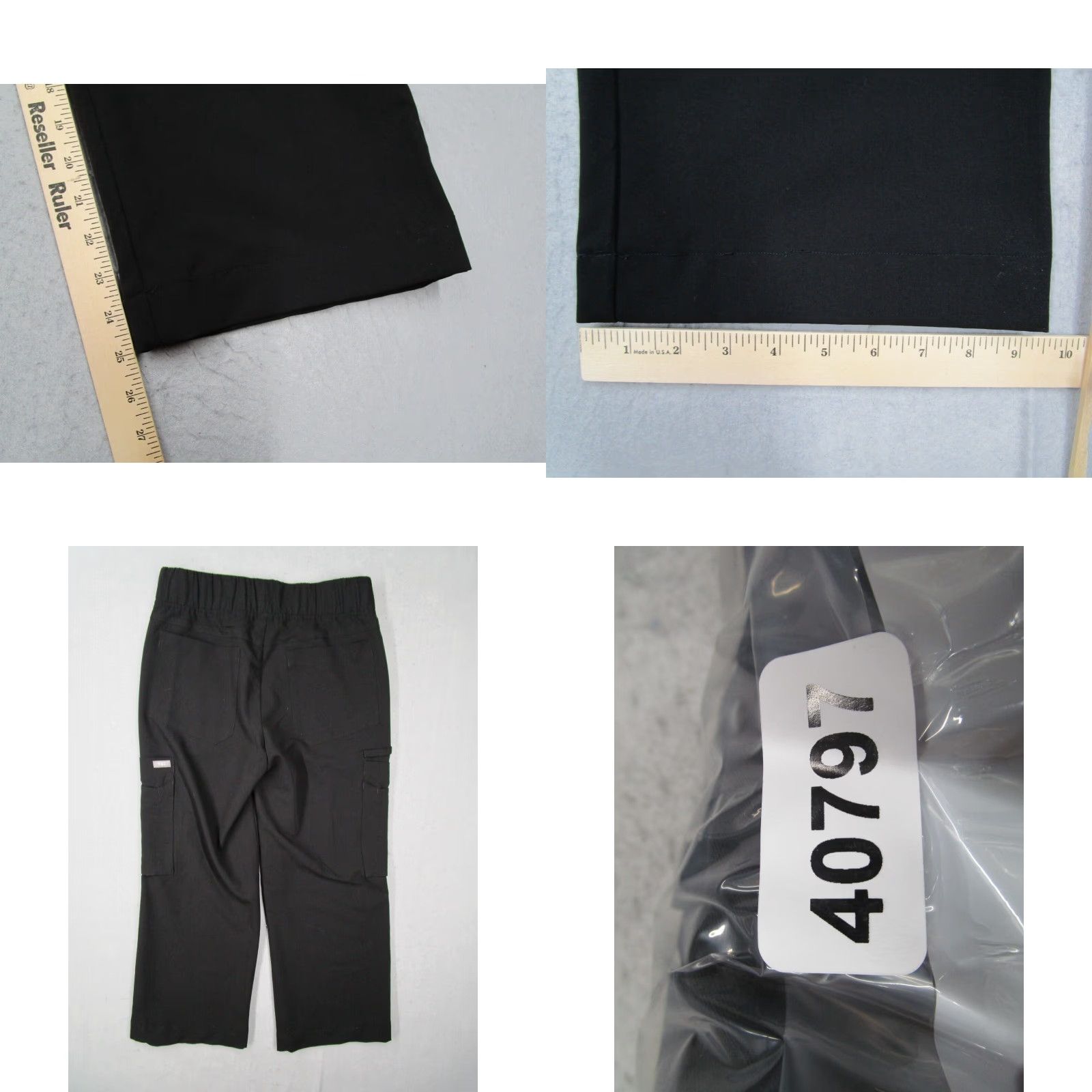 Vintage FIGS Women's TEMA JOGGER Black XS Cargo Technical Style W195W2001 27x25* Size 26" / US 2 / IT 38 - 8 Thumbnail