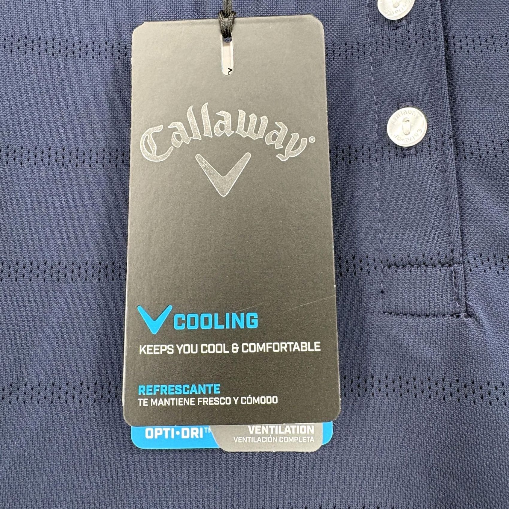 Callaway Callaway Polo Shirt Mens 2XL Blue Stripe Opti-Dri Golf Performance Logo Size US XXL / EU 58 / 5 - 4 Thumbnail
