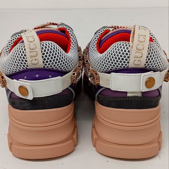 Gucci GUCCI Women's 'Lavender' Flashtreks w/ Crystals - EU36/US6 Size US 6 / IT 36 - 12 Thumbnail