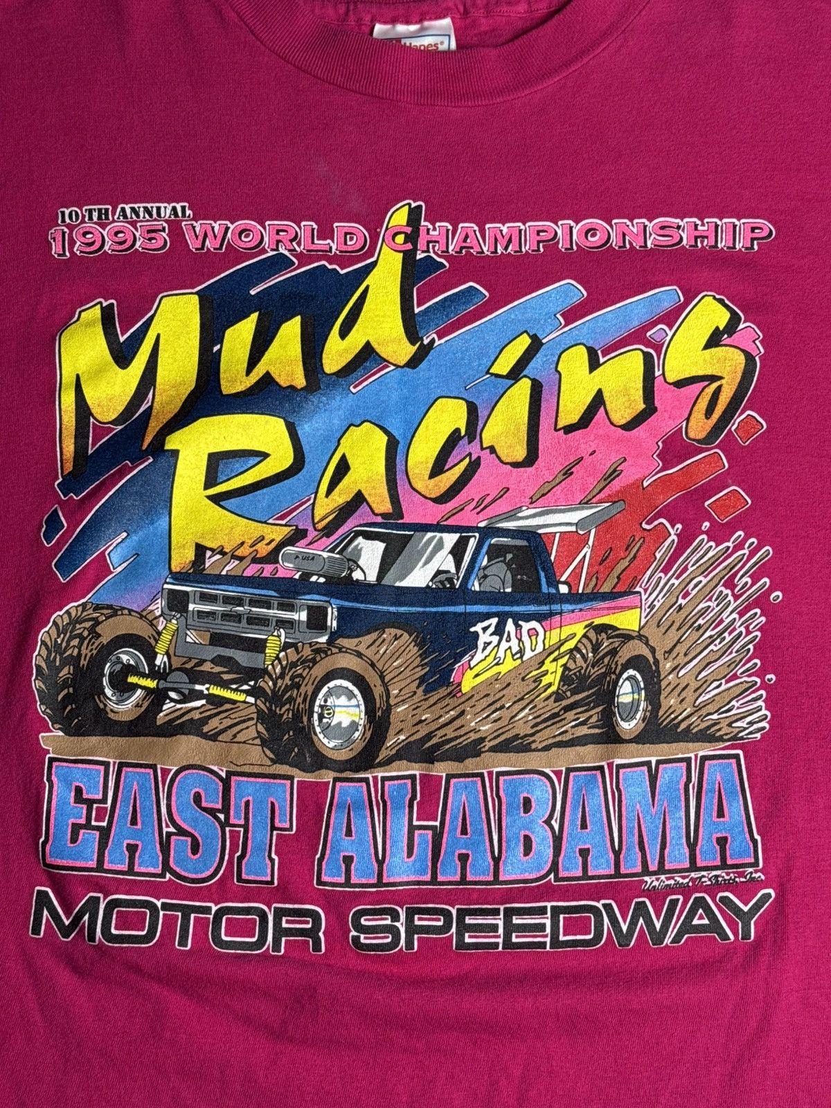 Vintage VINTAGE 1995 SS Mud Racing Champions Tee “Pink” [XL] PREOWN Size US XL / EU 56 / 4 - 2 Thumbnail