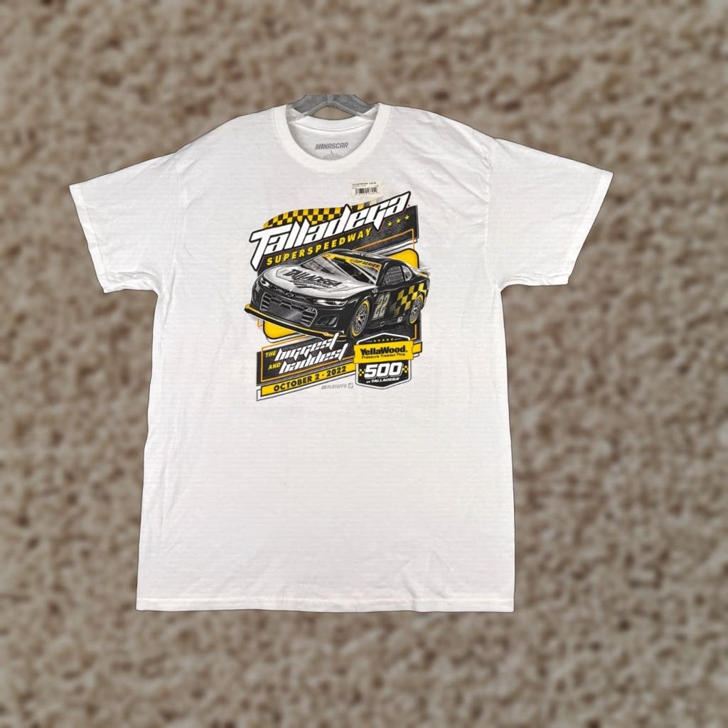 NASCAR Yellawood 500 2022 Shirt Adult XL White Nascar Talladega Pole Positions NEW Size US XL / EU 56 / 4 - 1 Thumbnail