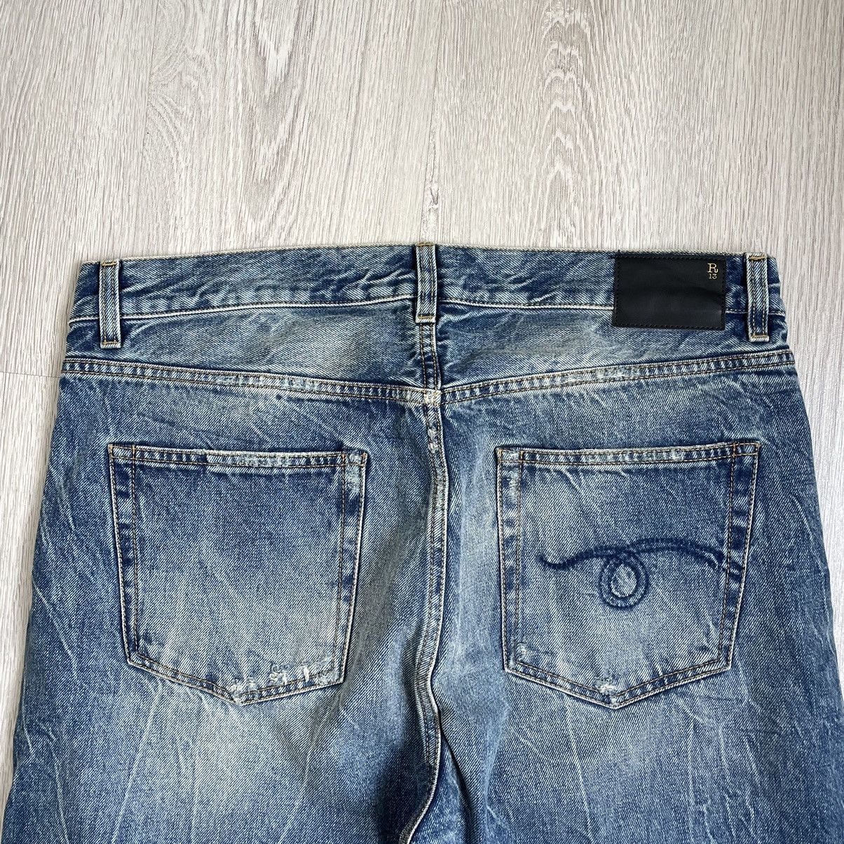 R13 R13 Boyfriend Jeans Dirty Kelly 22/23 Size 33" - 3 Thumbnail