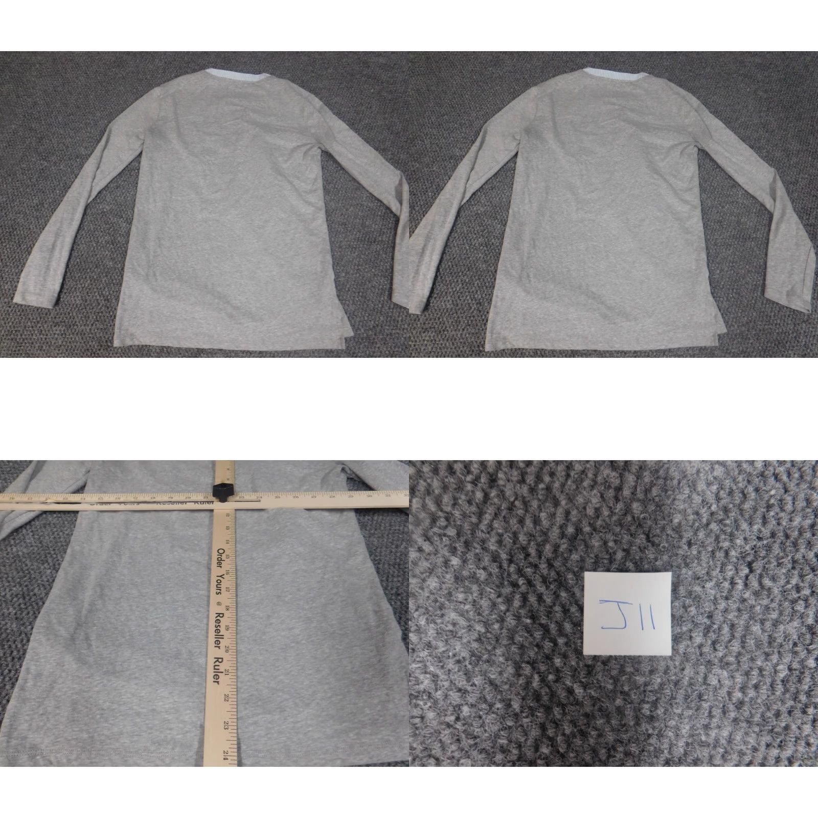 J.Crew J.CREW Blouse 2XS Womens Gray Round Neck Pull-over Button Stretch Cotton Polyester Casual Long Sleeve Regular Fit | Vintage: No Size XXS / US 00 / IT 34 - 8 Thumbnail