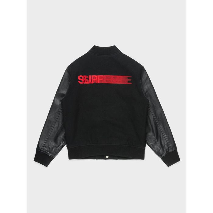 Supreme Motion Logo Varsity Jacket | Grailed