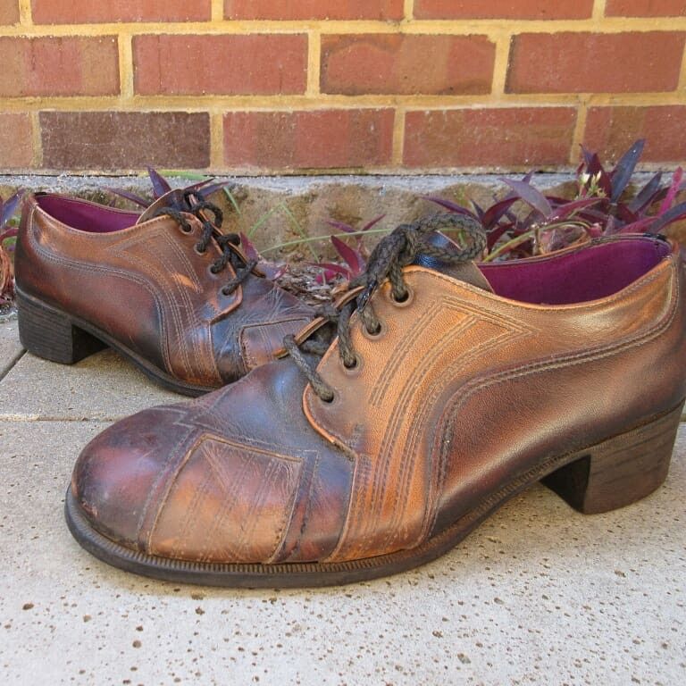 Vintage A 70s Glamrock smoothies Sharpies shoes With cross on Size US 8.5 / EU 41-42 - 5 Thumbnail