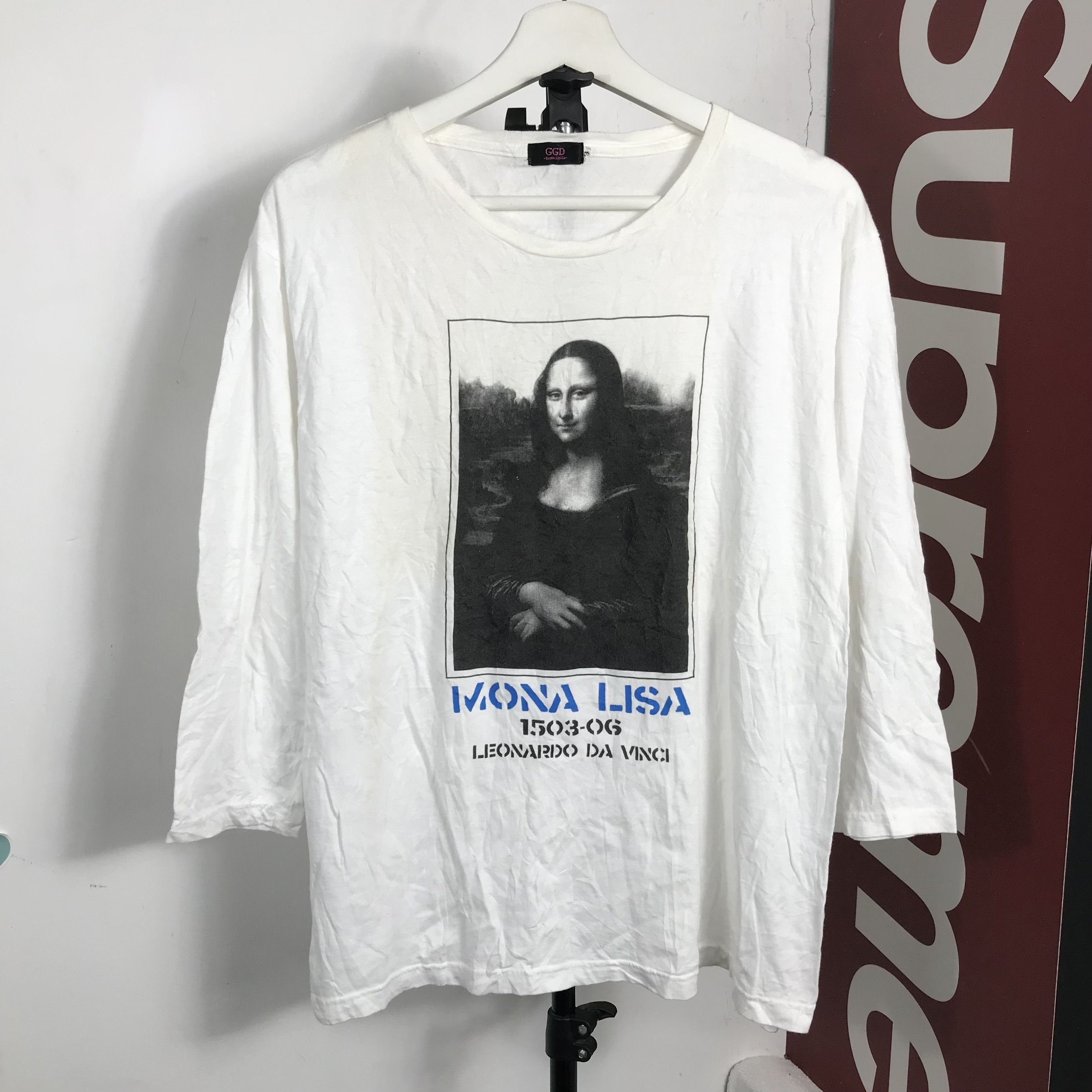 Arts & Science Vintage 90s Mona Lisa leornado da vincci Art T-shirt Size US L / EU 52-54 / 3 - 1 Thumbnail