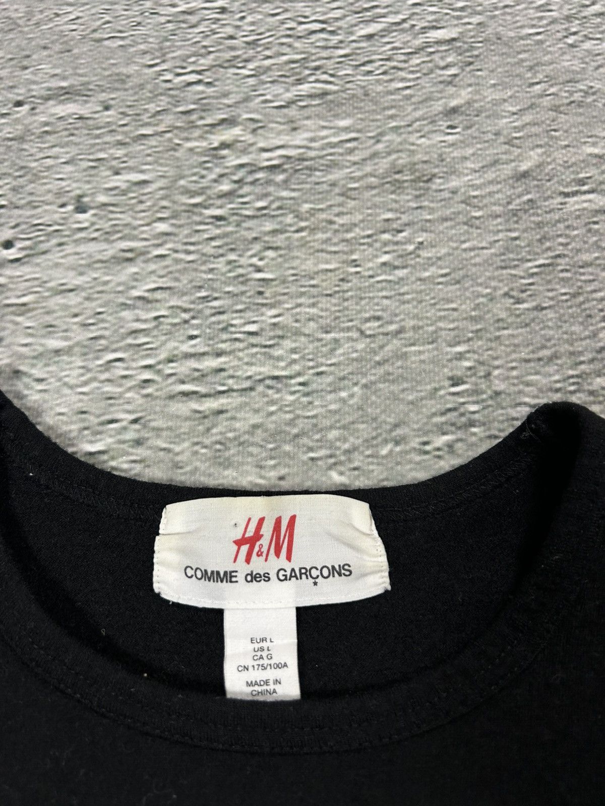 Comme des Garcons × H&M Comme Des Garcons x HM wool sweater Japanese boxy fit black Size L / US 10 / IT 46 - 2 Thumbnail