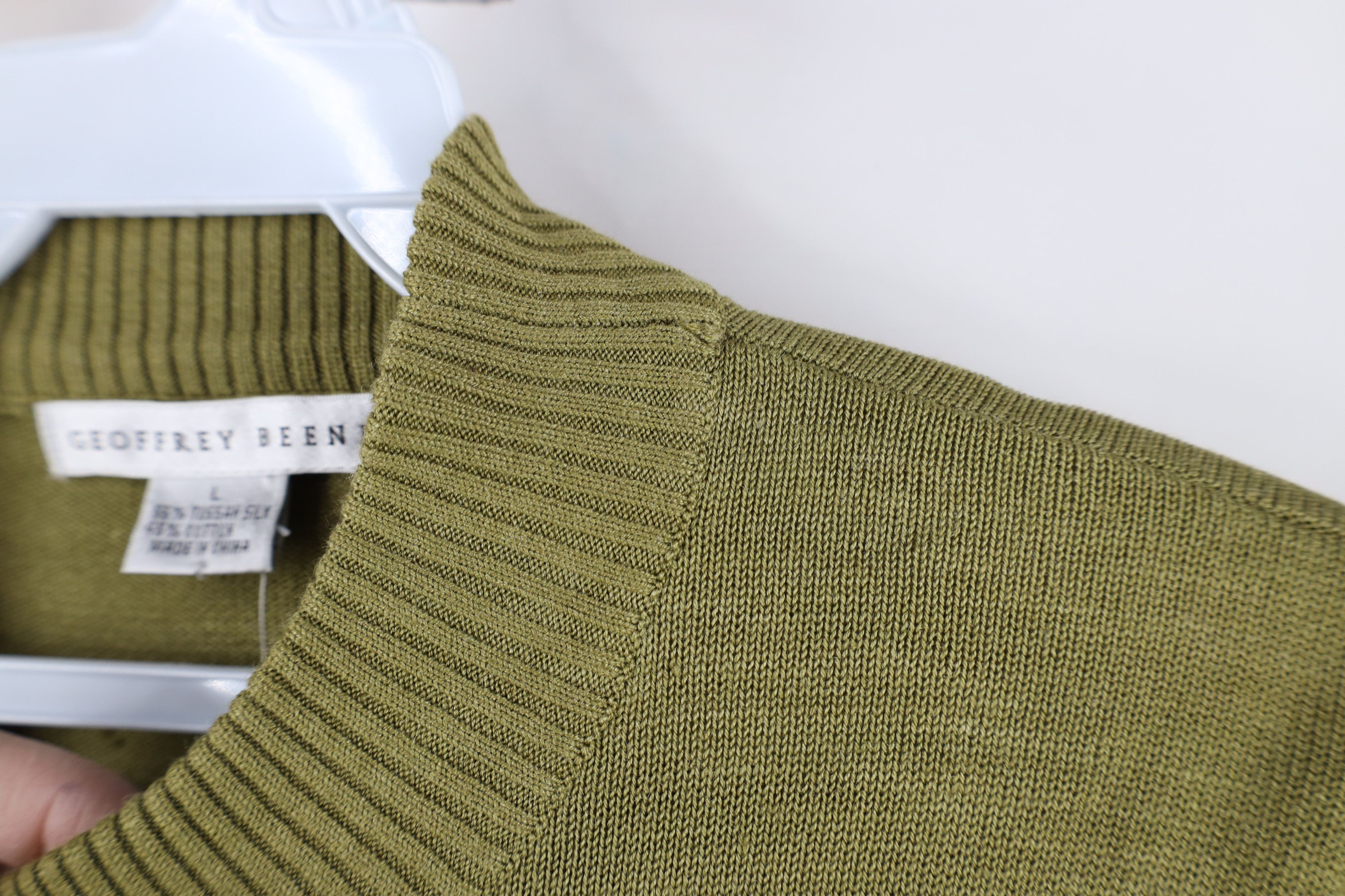 Vintage Deadstock Vintage 90s Streetwear Knit Mock Neck Sweater Size US L / EU 52-54 / 3 - 6 Thumbnail