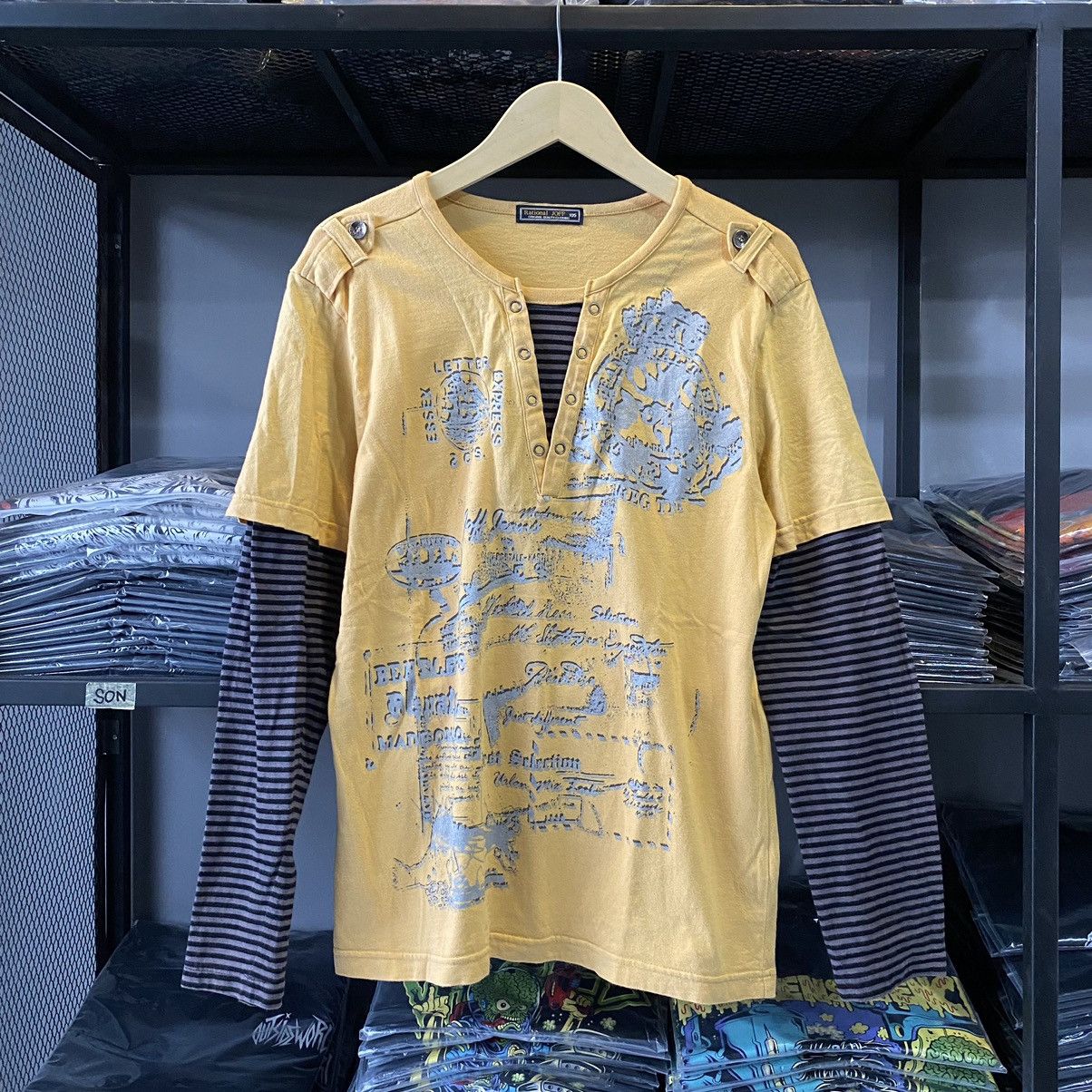 Beauty Beast × If Six Was Nine × Japanese Brand Japanese Letter Express Poem Double Layer Long Sleeve Size US XL / EU 56 / 4 - 1 Thumbnail