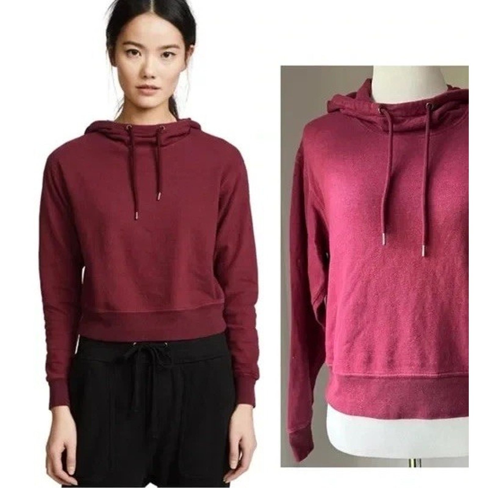 James Perse James Perse Sweatshirt Red Burgundy Size 0 A001257 Size US XS / EU 42 / 0 - 1 Thumbnail
